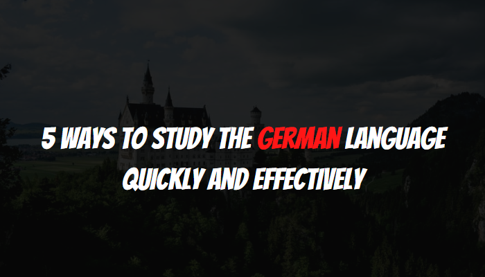 5 Ways To Study The German Language Quickly And Effectively